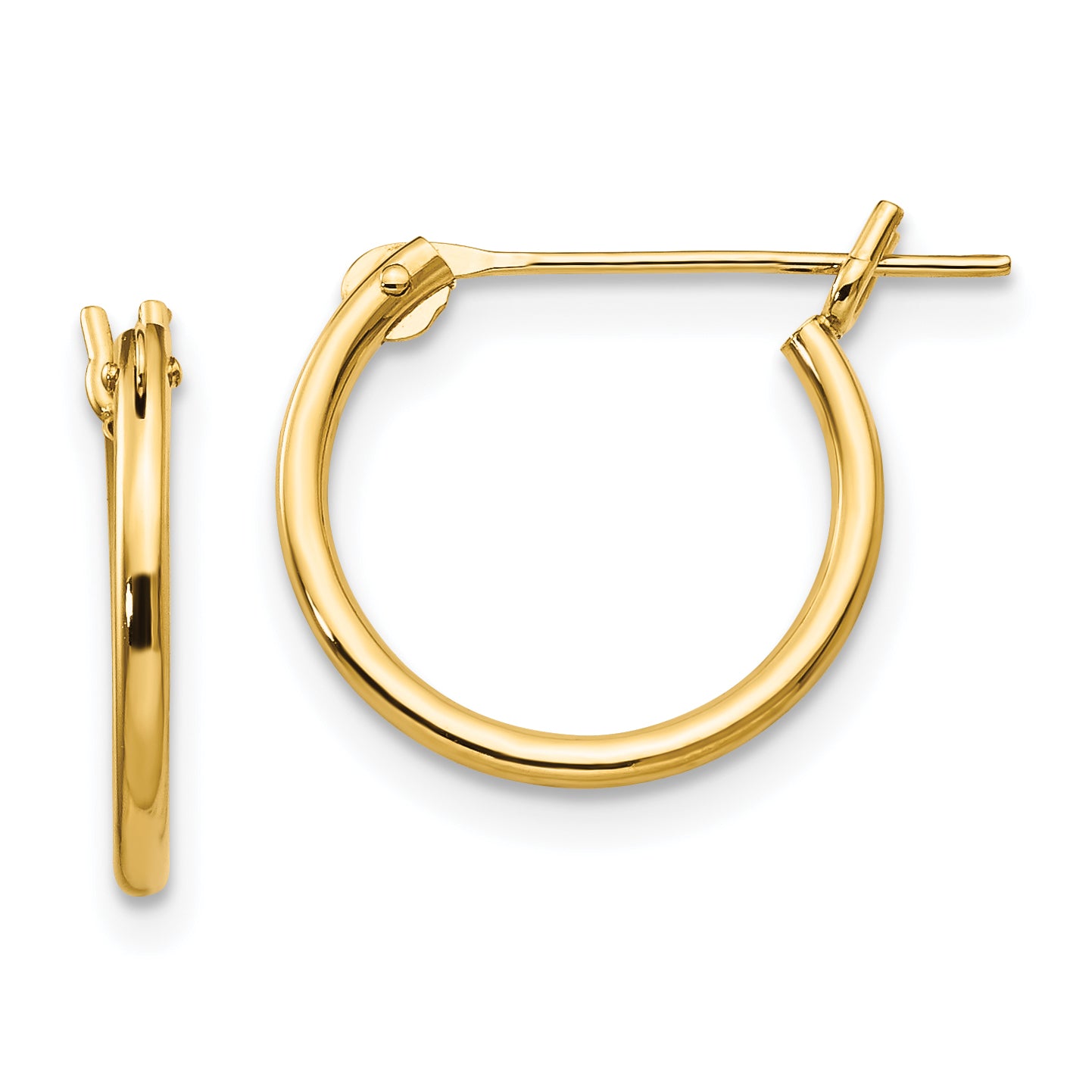 14k Madi K 1.25mm Half Hoop Earrings Main image