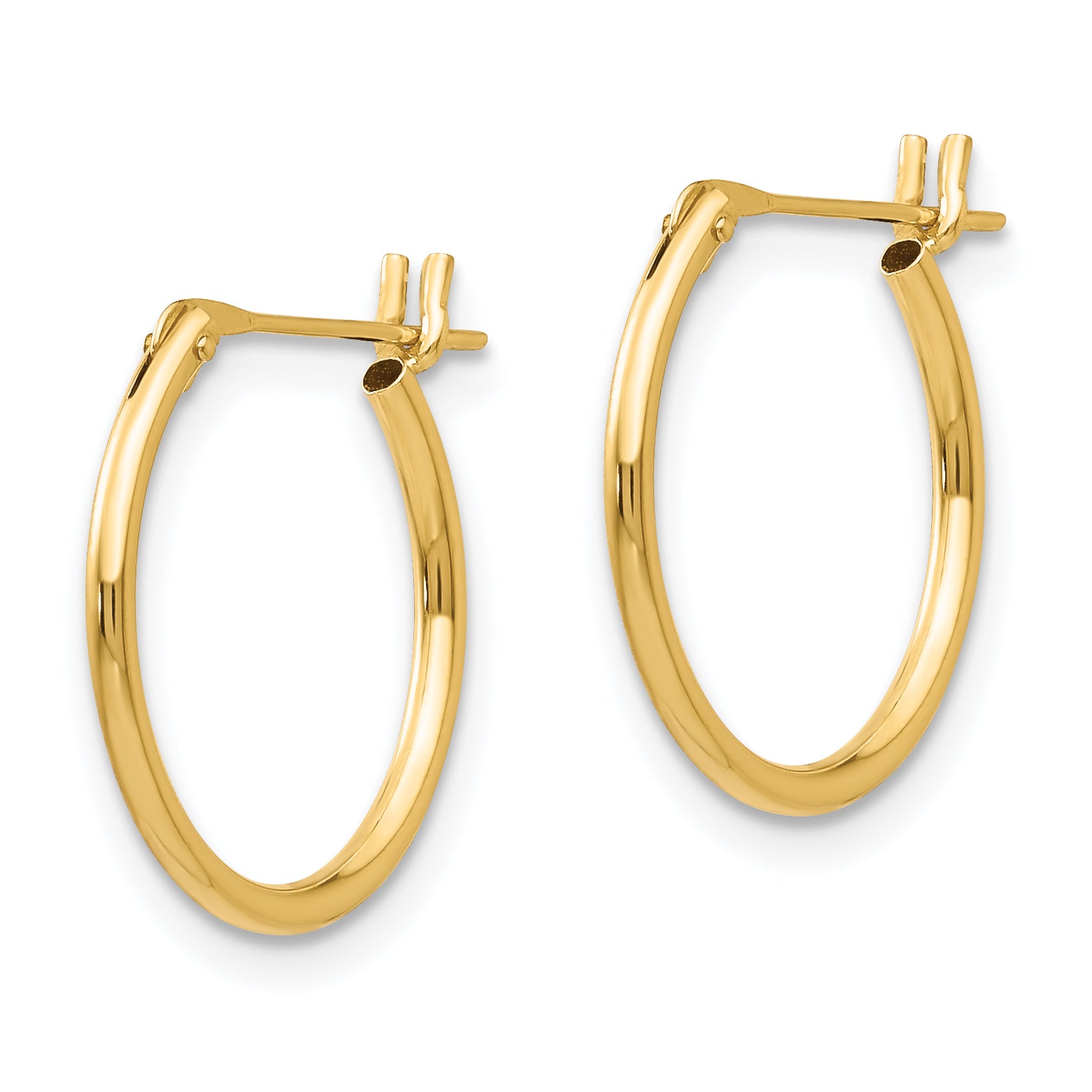 Sophia Jewelers 14K Gold Polished Hoop Earrings for Women Secondary image