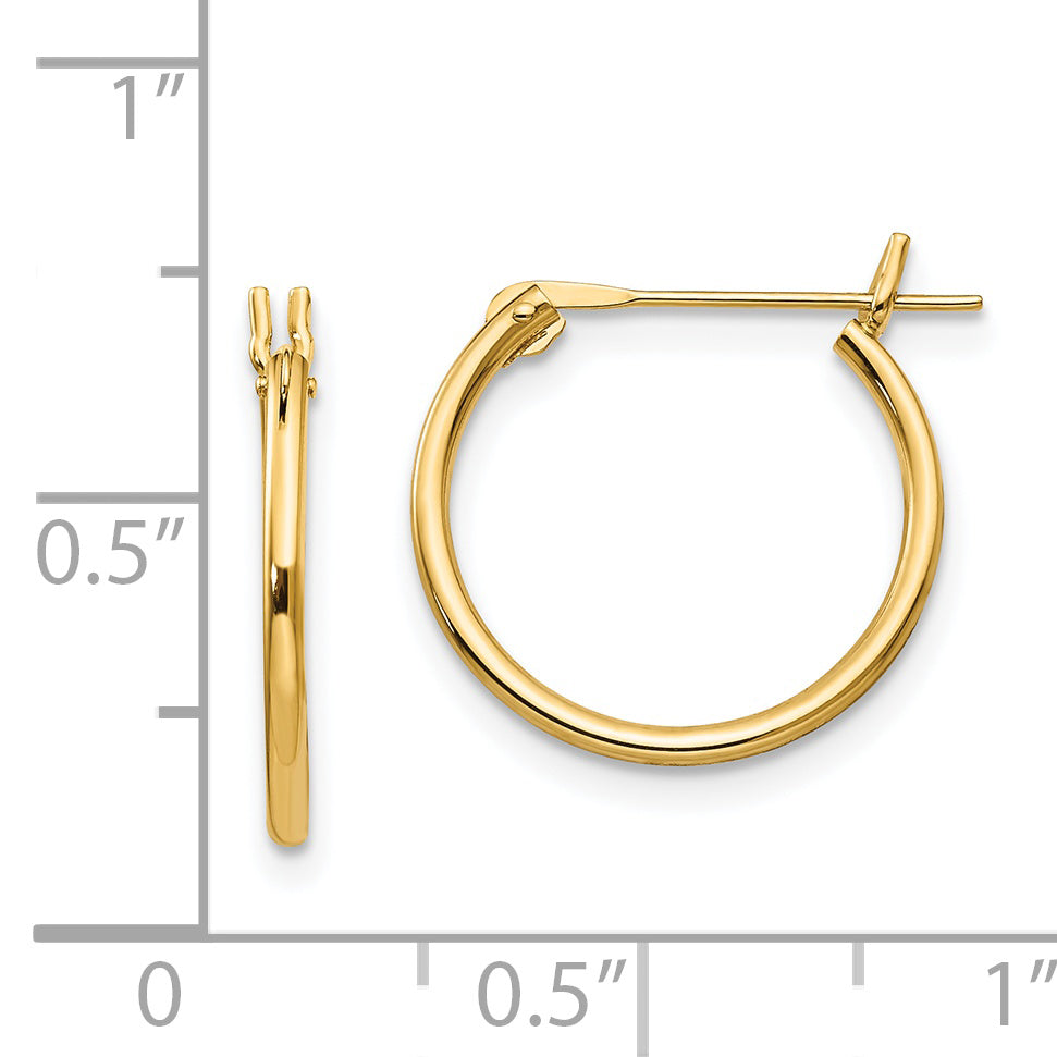 Sophia Jewelers 14K Gold Polished Hoop Earrings for Women