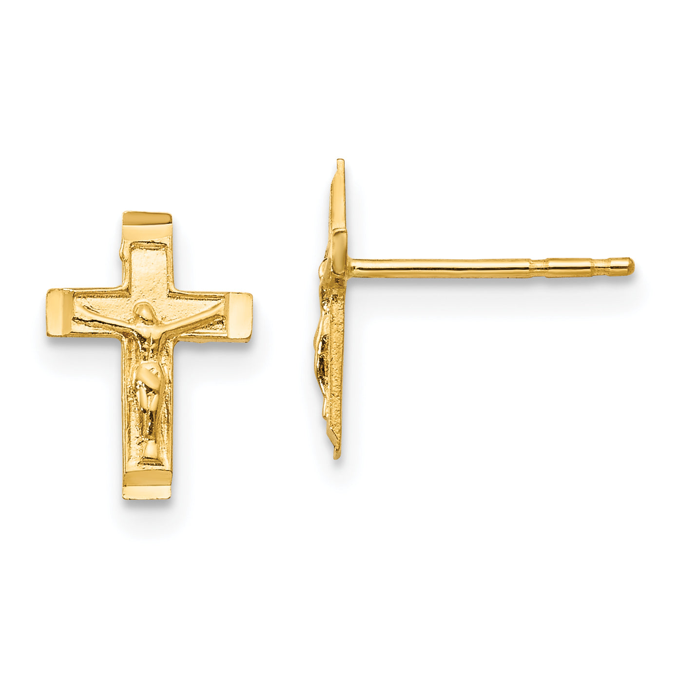14k Madi K Crucifix Post Earrings Main image
