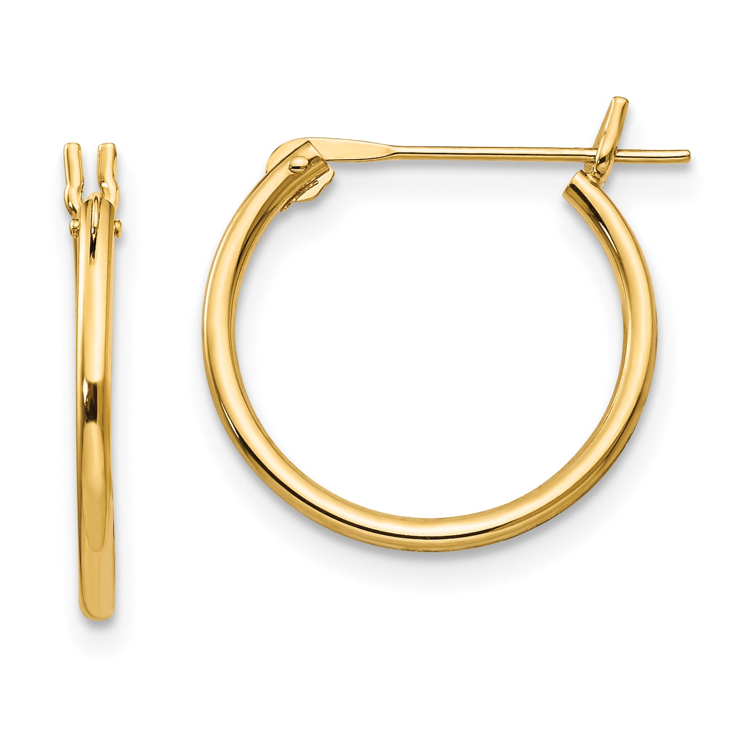 14k Madi K 1.25mm Hoop Earrings Main image