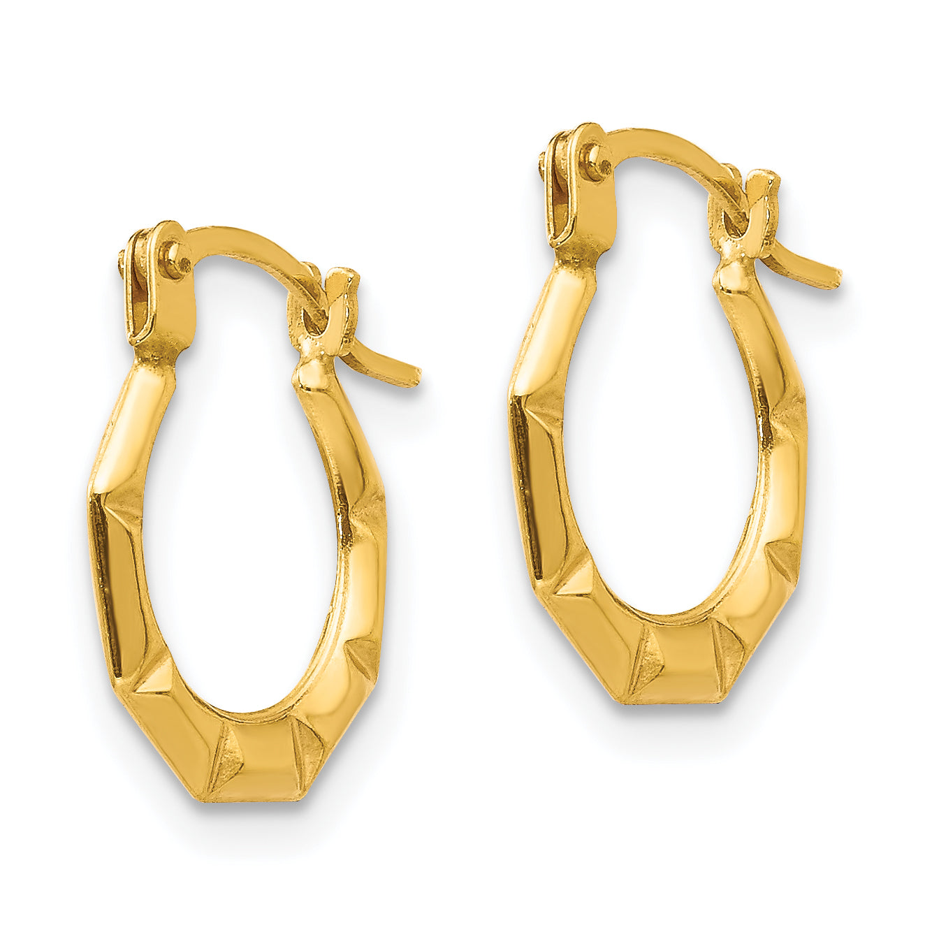 Sophia Jewelers 14K Gold Polished Shrimp Hoops for Women Elegant & Nickel-Free