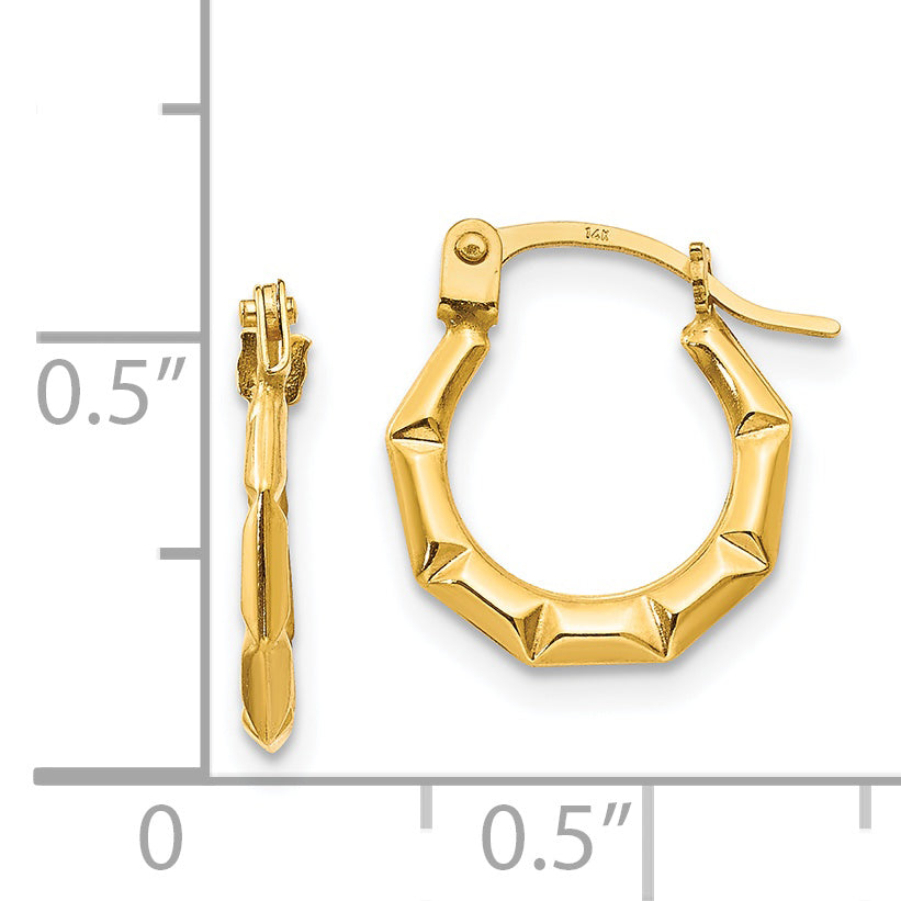 Sophia Jewelers 14K Gold Polished Shrimp Hoops for Women Elegant & Nickel-Free