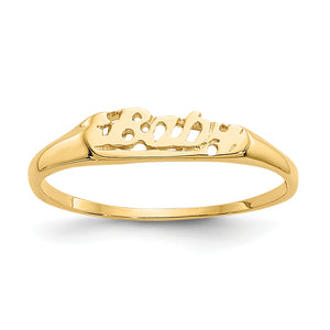Baby Ring in 14K Yellow Gold, Size 2 - Sophia Jewelers