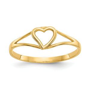 Heart Baby Ring in 14K Yellow Gold, Size 2 - Sophia Jewelers