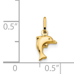 14K Madi K Small Hollow Dolphin Charm
