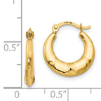 14K Gold Polished Nickel-Free Women's Hoop Earrings by Sophia Jewelers