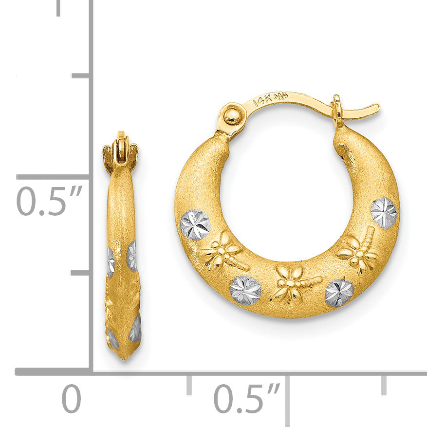 14K Gold Polished Nickel-Free Hoop Earrings by Sophia Jewelers