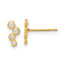 14k Madi K 4-CZ Bezel Set Post Earrings