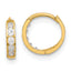 14k Madi K 2mm CZ Huggie Hoops