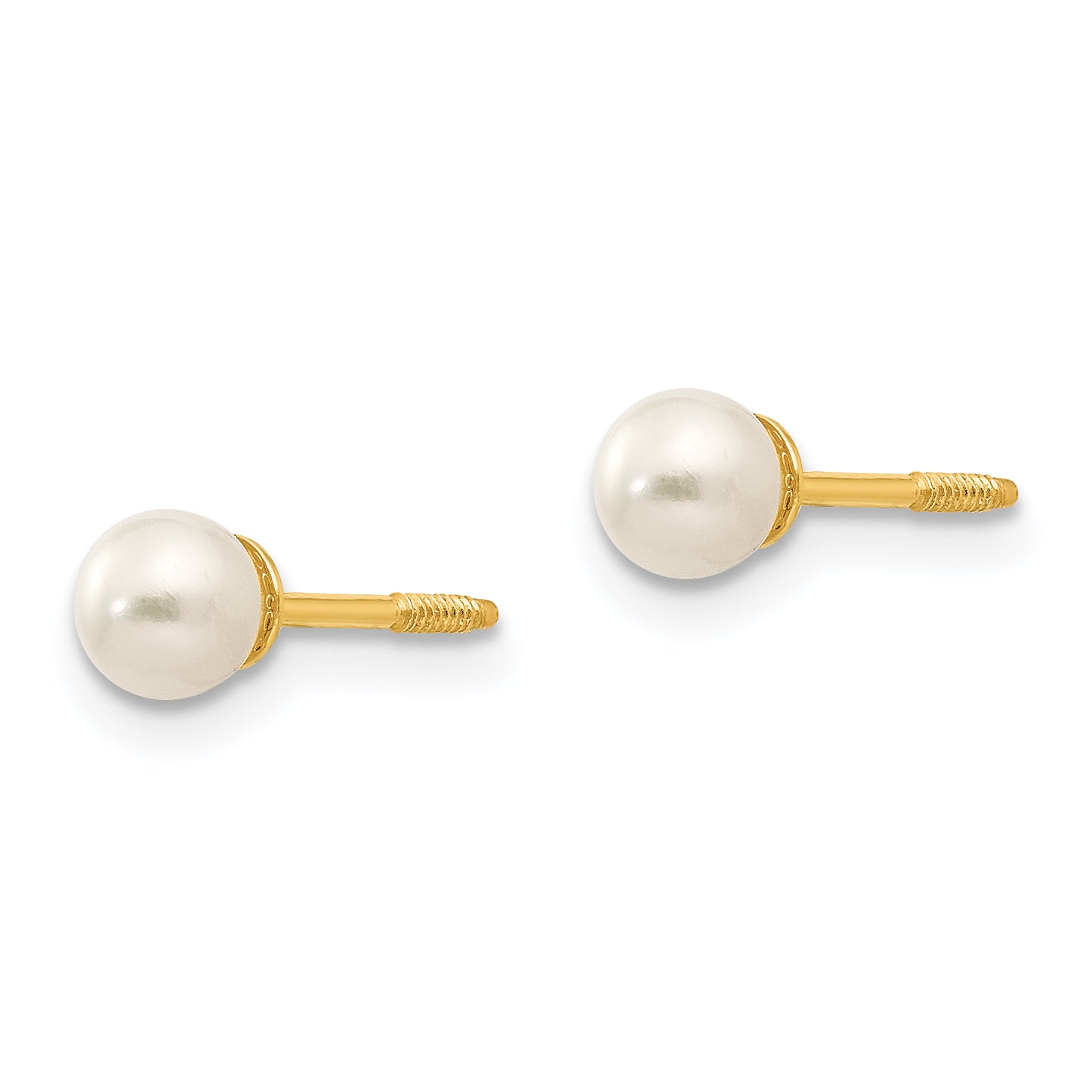 14k Madi K Reversible 3.75-4mm FW Cultured Pearl & Gold Bead Earrings Secondary image