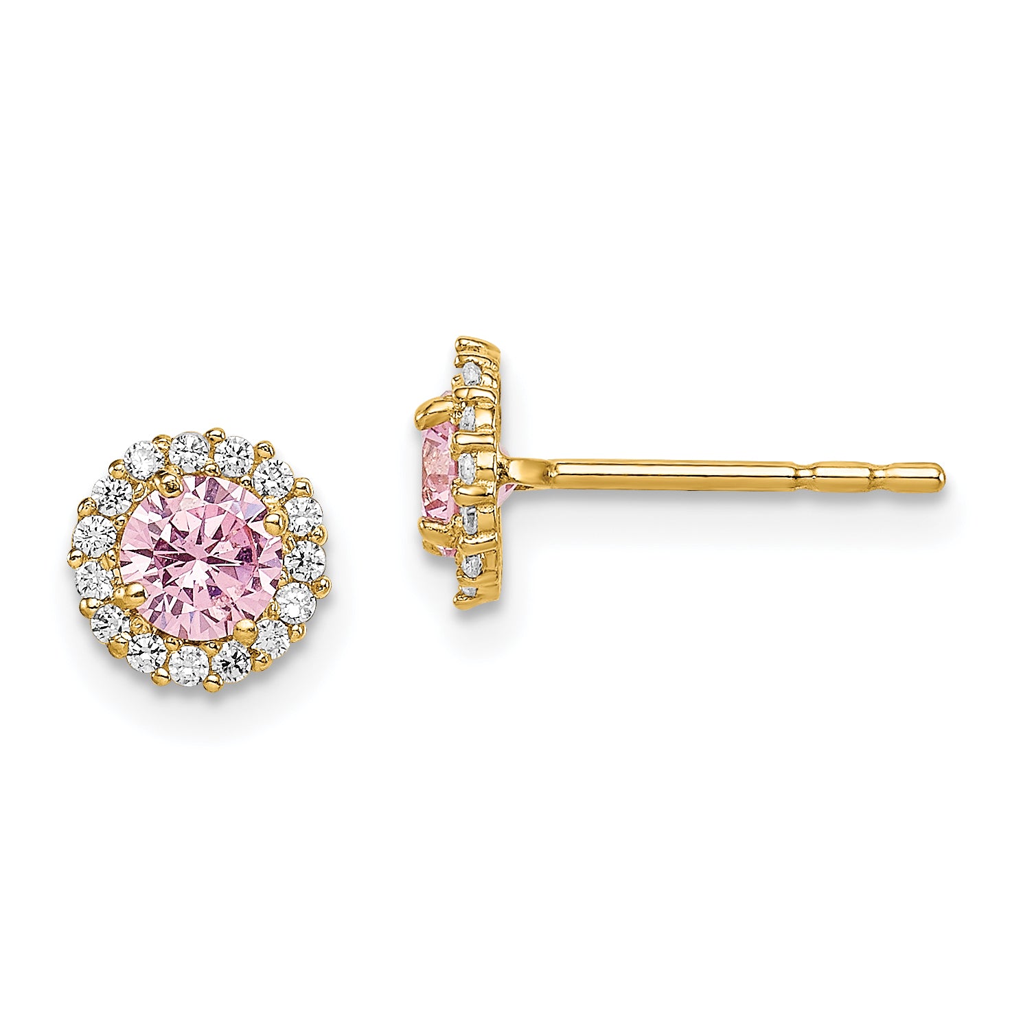 14k Madi K Pink CZ Post Earrings Main image