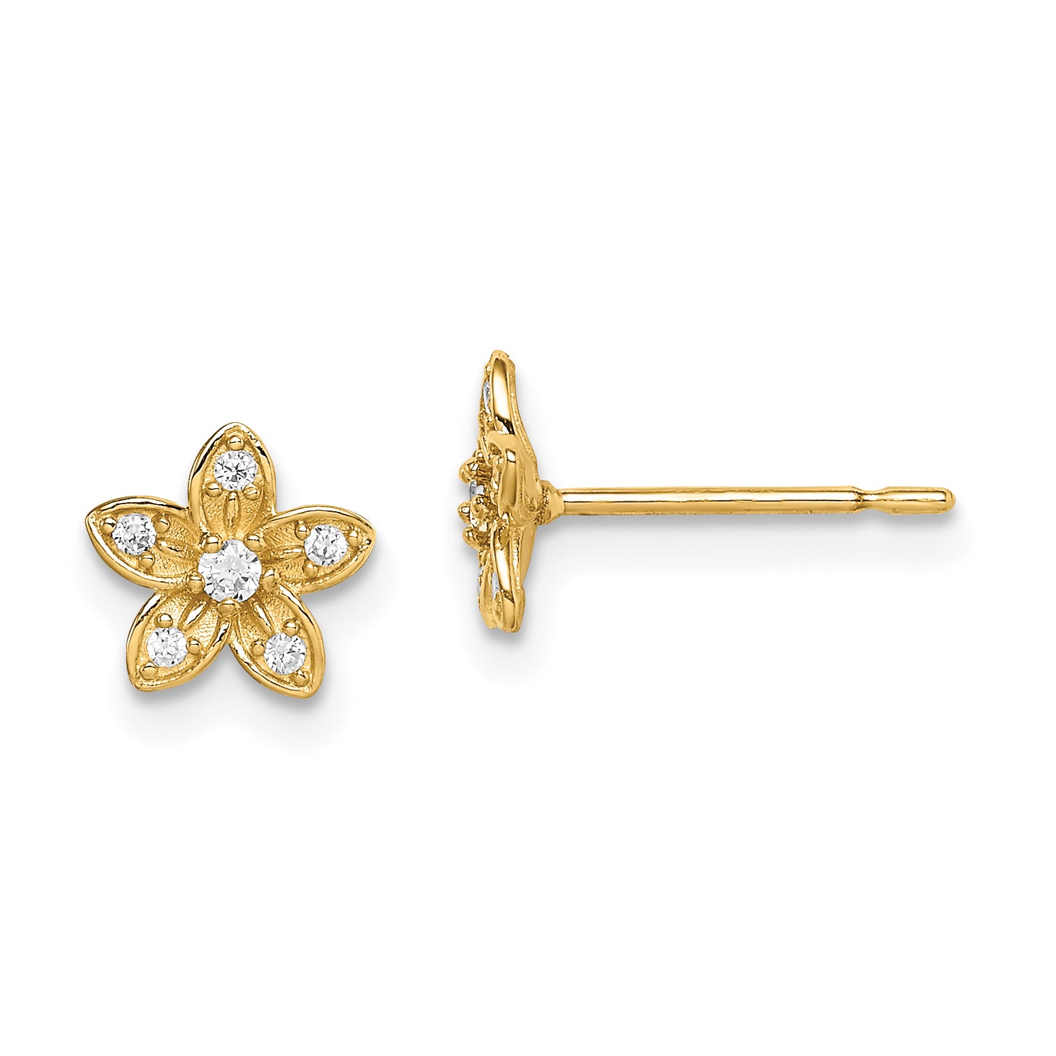 14k Madi K CZ Flower Post Earrings Main image