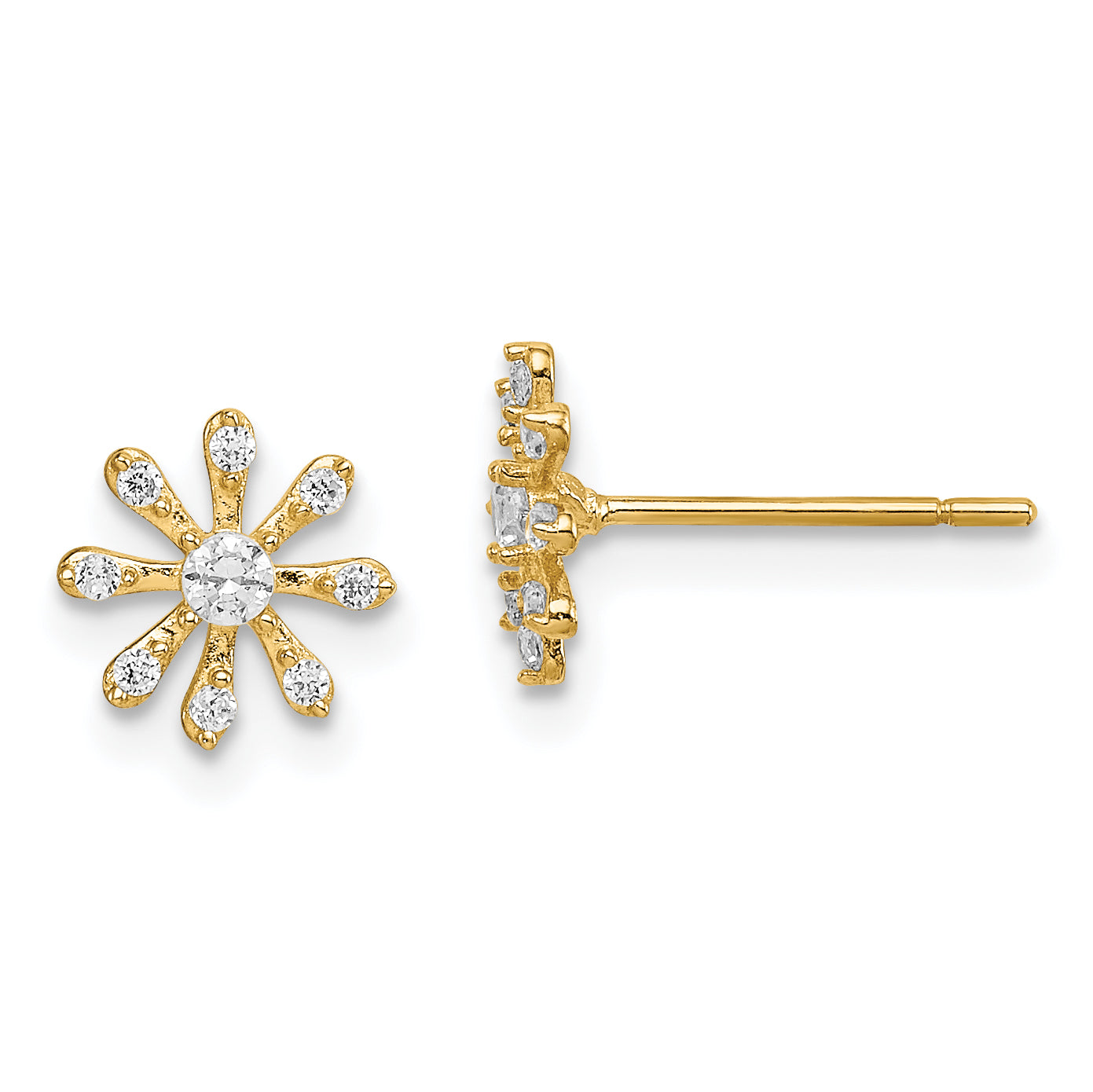 14k Madi K CZ Flower Post Earrings Main image