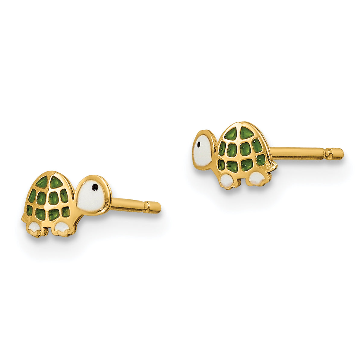14k Madi K Enamel Turtle Post Earrings Secondary image