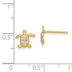 14k Madi K CZ Turtle Post Earrings