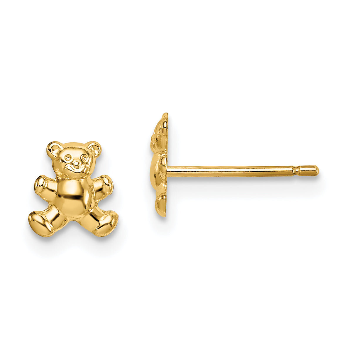 14k Madi K Teddy Bear Post Earrings