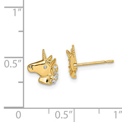 14k Madi K Unicorn CZ Stud Earrings