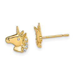 14k Madi K Unicorn CZ Stud Earrings