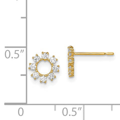 14k Madi K CZ Circle Post Earrings
