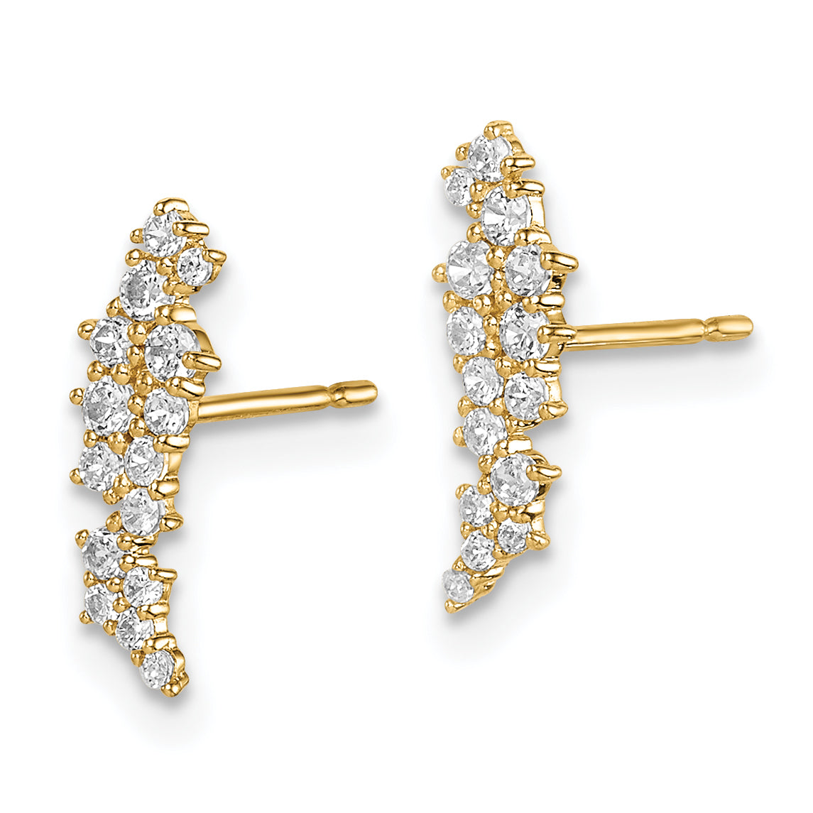 14k Madi K CZ Cluster Post Earrings Secondary image