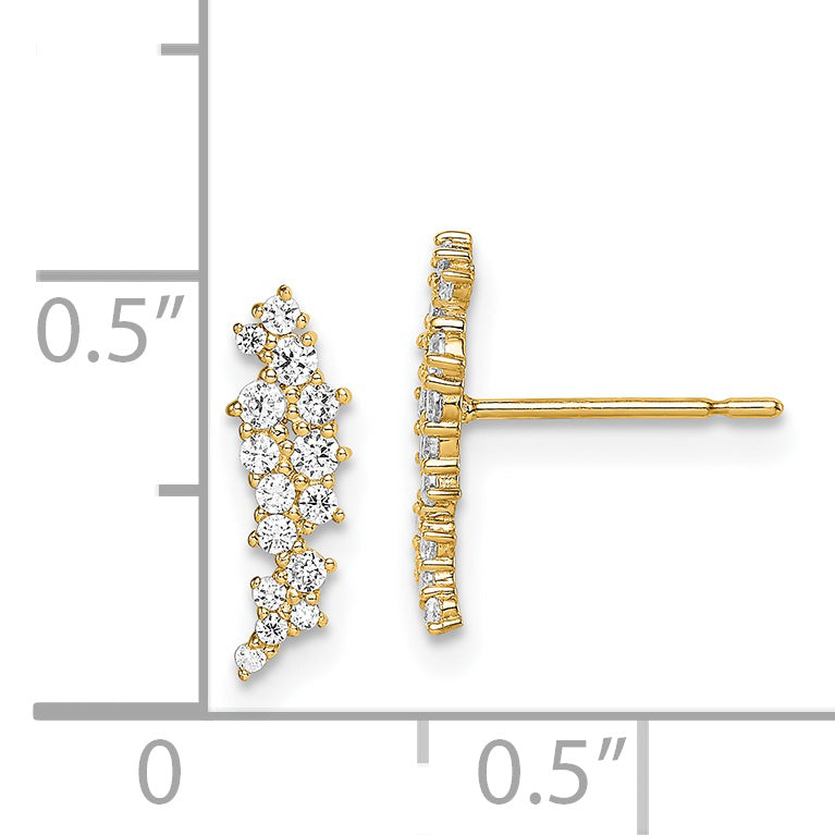 14k Madi K CZ Cluster Post Earrings