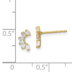 14k Madi K CZ Arch Post Earrings