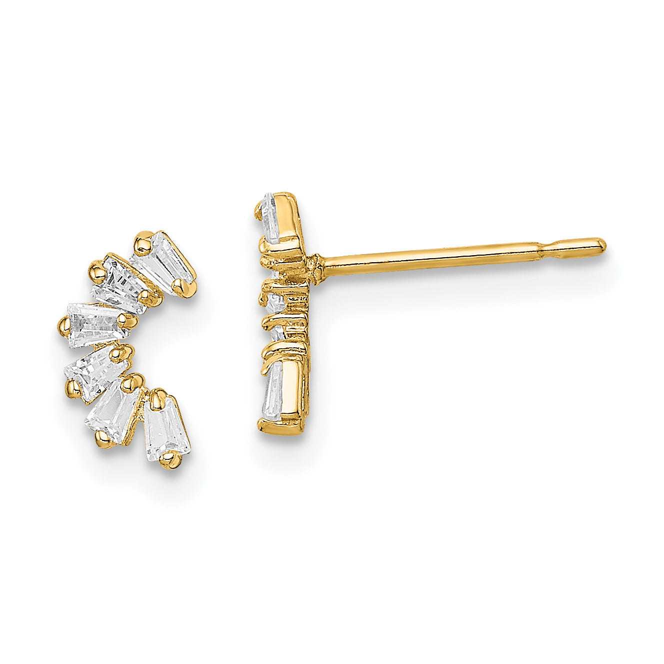 14k Madi K CZ Arch Post Earrings Main image
