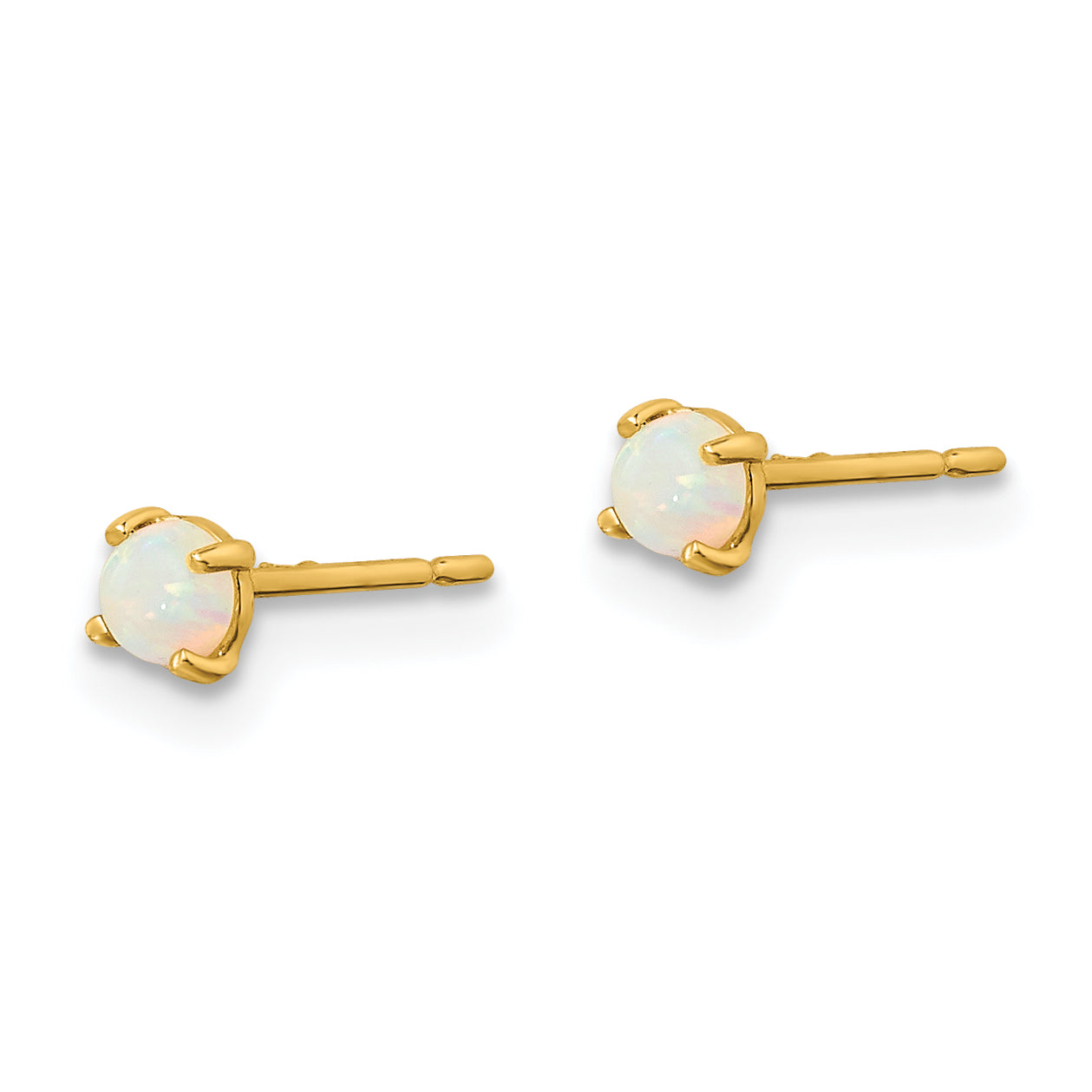 14k Madi K Synthetic Lab Created Opal Post Earrings