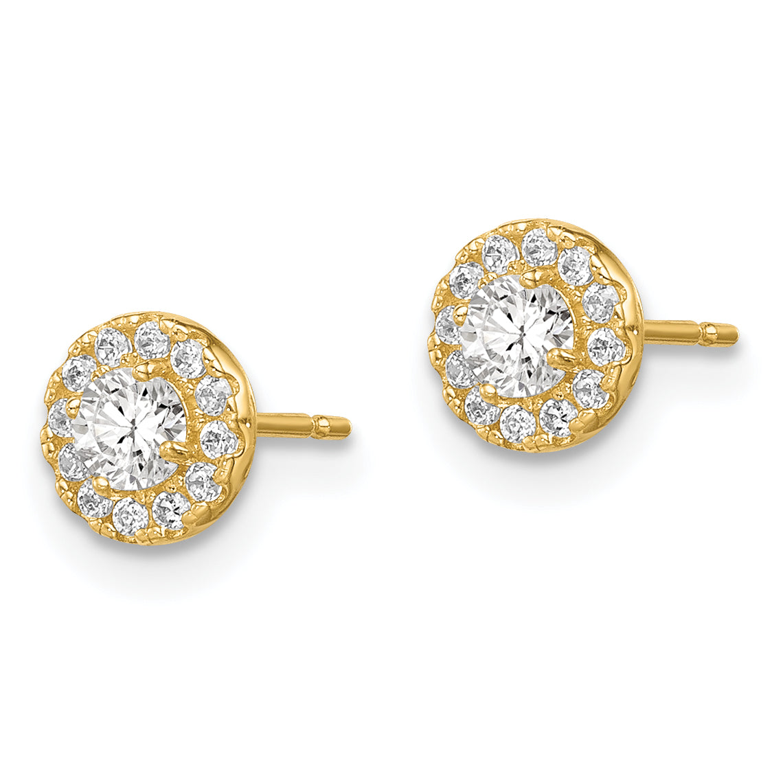 14k Madi K CZ CirclePost Earrings Secondary image