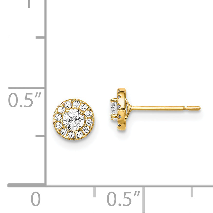 14k Madi K CZ CirclePost Earrings
