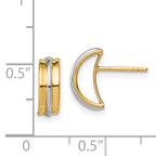 14k w/Rhodium Madi K Post Earrings