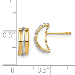14k w/Rhodium Madi K Post Earrings