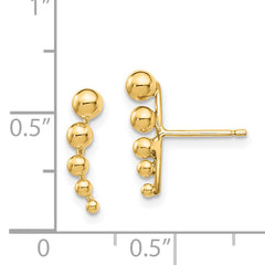 14k Madi K Graduated Ball Post Earrings