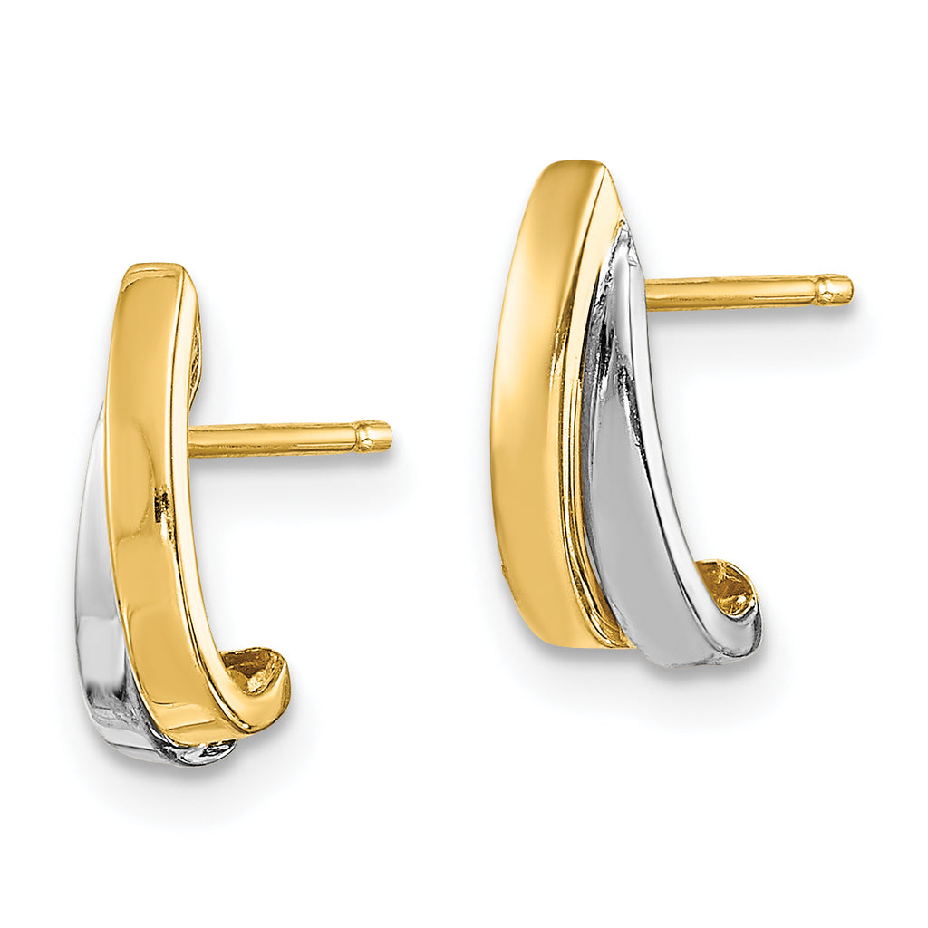 14k w/Rhodium Madi K Post Earrings