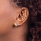14k w/Rhodium Madi K Post Earrings