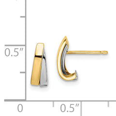 14k w/Rhodium Madi K Post Earrings