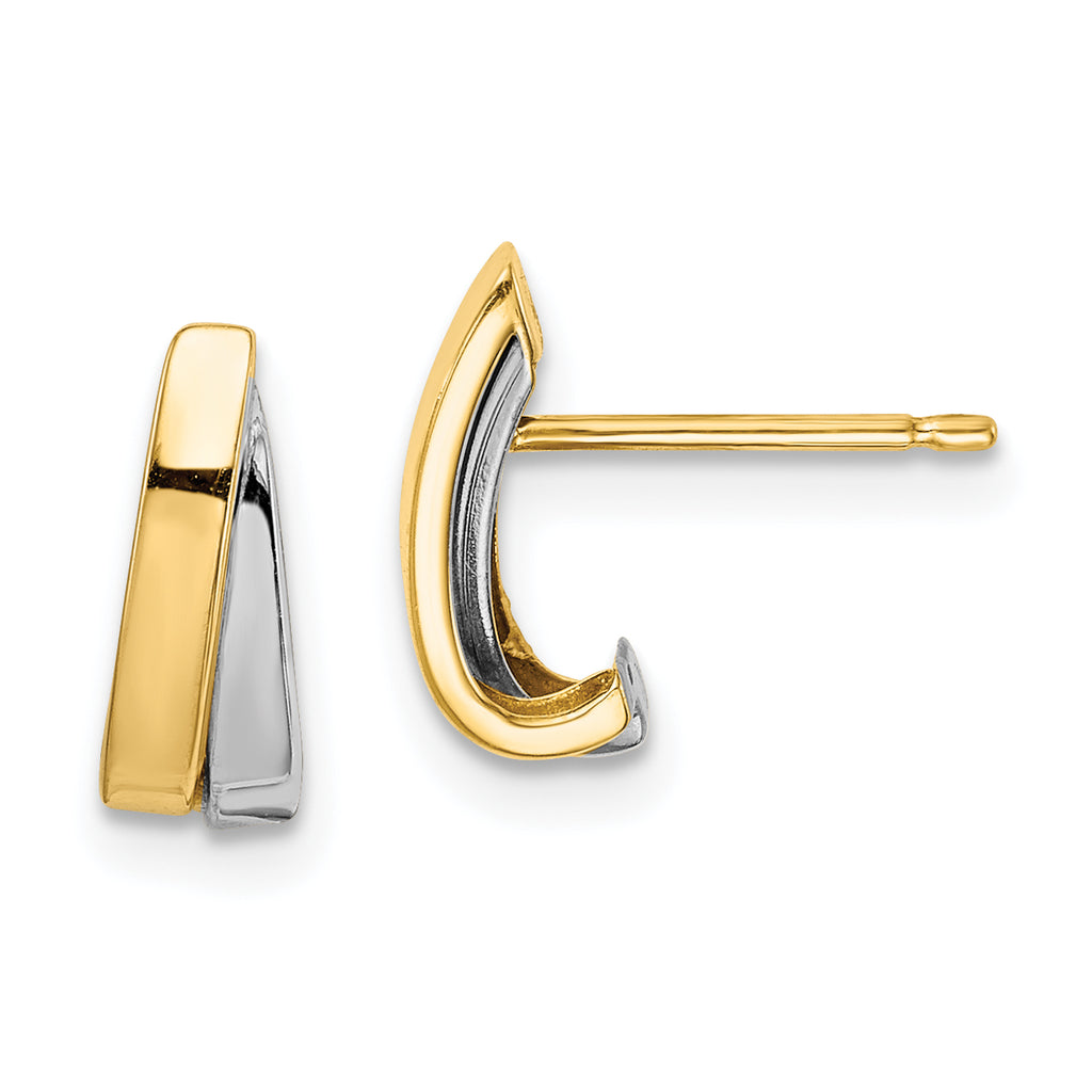 14k w/Rhodium Madi K Post Earrings