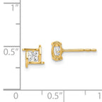 14k Madi K CZ Square Post Earrings
