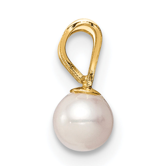 14K Madi K 4-5mm White Near Round Freshwater Cultured Pearl Pendant Secondary image