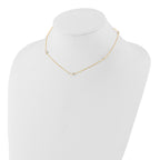 14K Madi K 4-5mm White Round FW Cultured Pearl 5-station Necklace