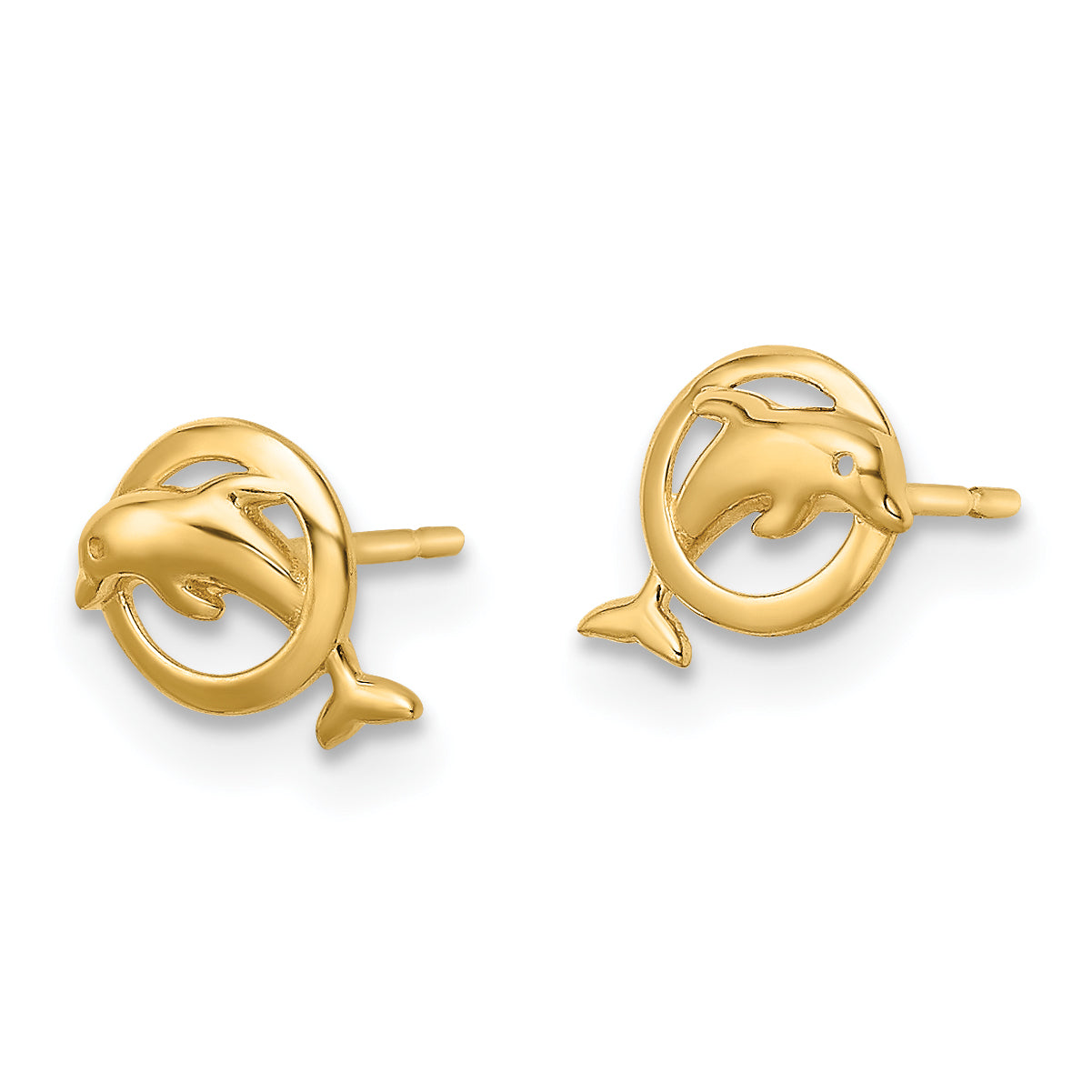 14k Madi K Dolphin Post Earrings