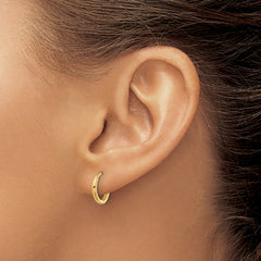 14k Madi K Polished 1.45mm Hinged Huggie Hoop Earrings