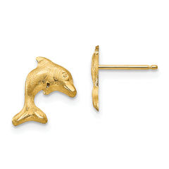 14k Madi K Satin Dolphin Earrings