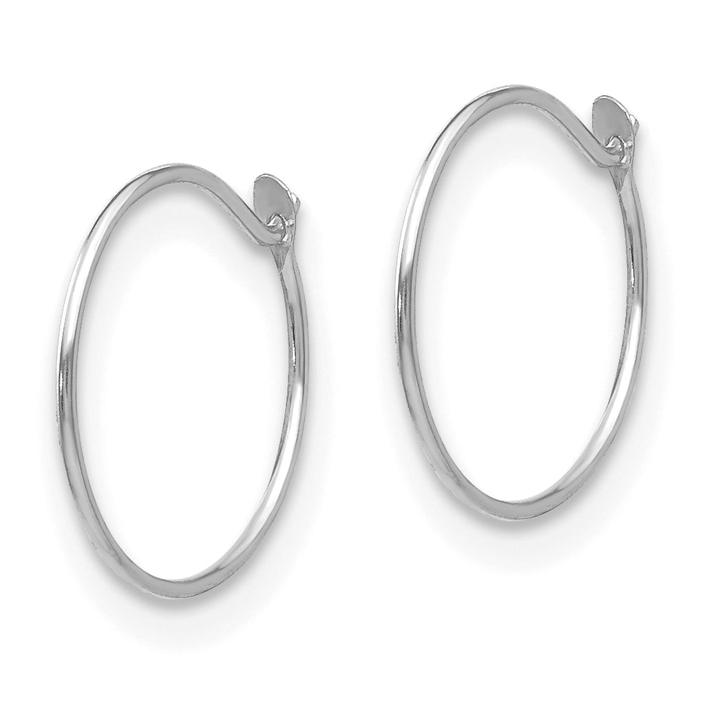 Small Endless Hoop Earrings in 14K White Gold