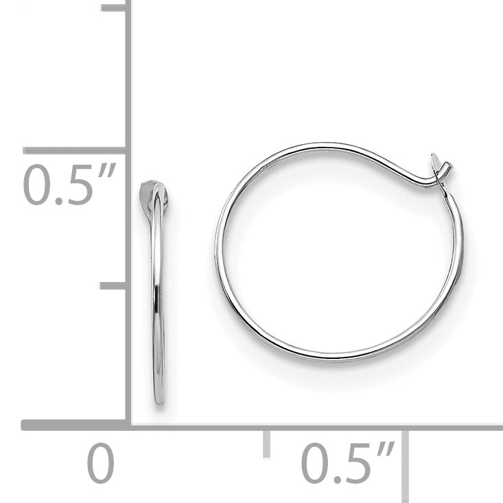 Small Endless Hoop Earrings in 14K White Gold