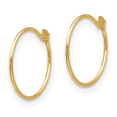 14K Gold Polished Endless Hoop Earrings for Women by Sophia Jewelers