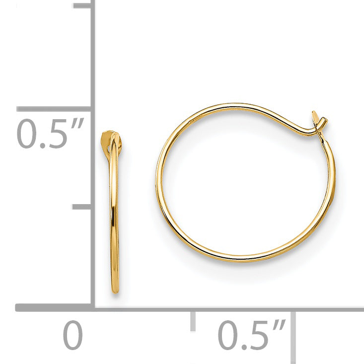 14K Gold Polished Endless Hoop Earrings for Women by Sophia Jewelers