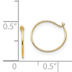 14K Gold Polished Endless Hoop Earrings for Women by Sophia Jewelers