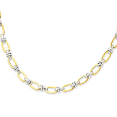 14K Two-tone Fancy Link Necklace